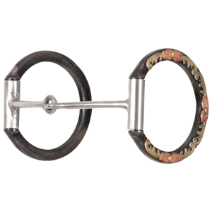 Classic Equine Floral Scroll Tool Box D-Ring Bit with Thin Smooth Bar Classic Equine Floral Scroll Tool Box D-Ring Bit with Thin Smooth Bar