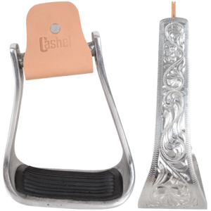 Aluminum Engraved Slanted Stirrup 2.5-inch Deep Aluminum Engraved Slanted Stirrup 2.5-inch Deep