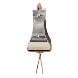 Metalab Open Range 4-1/4" Stainless Steel Covered Wooden Stirrups