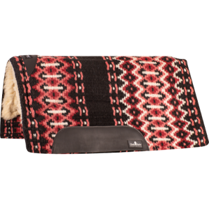 Classic Equine SensorFlex 3/4" Thick Black/Rose Wool Straight Top Saddle Pad Classic Equine SensorFlex 3/4" Thick Black/Rose Wool Straight Top Saddle Pad