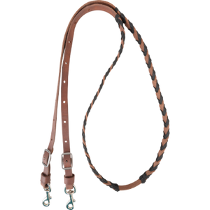 Latigo Black Laced Barrel Rein 3/4-inch Thick Latigo Black Laced Barrel Rein 3/4-inch Thick