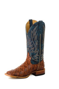 Horse Power by Anderson Bean Men's Cognac Filet fo' Fish Leather Cowboy Boot Horse Power by Anderson Bean Men's Cognac Filet fo' Fish Leather Cowboy Boot