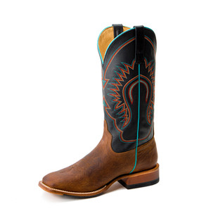 Horse Power by Anderson Bean Men's Distressed Bison Leather Cowboy Boot