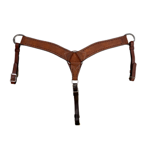 Ray's Heavy Oil Roughout Brown Buckstitch Breast Collar
