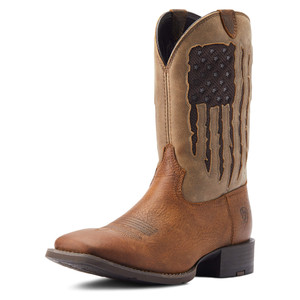 Ariat Men's Faithful Brown Sport My Country VentTEK Western Boot Ariat Men's Faithful Brown Sport My Country VentTEK Western Boot