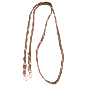 Martin Brown-Tan Nylon Braided Roping Rein Martin Brown-Tan Nylon Braided Roping Rein