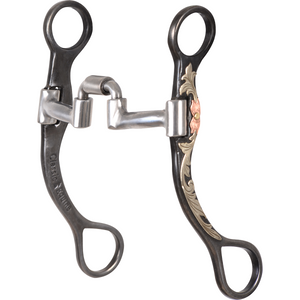 Classic Equine Floral Scroll Tool Box Straight Shank Bit with Low Port Barrel Classic Equine Floral Scroll Tool Box Straight Shank Bit with Low Port Barrel
