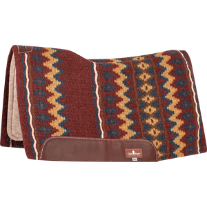 Classic Equine ESP 3/4" Thick Burgundy/Navy Blanket Top Contoured Saddle Pad, 34x38 Classic Equine ESP 3/4" Thick Burgundy/Navy Blanket Top Contoured Saddle Pad, 34x38