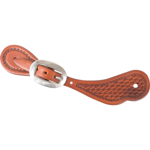 Martin Saddlery Chestnut Cowboy Spur Straps with Mini Basket Tooling Martin Saddlery Chestnut Cowboy Spur Straps with Mini Basket Tooling