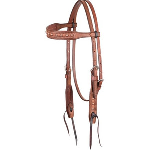 Martin Saddlery Browband Headstall with Rope Copper Dots Martin Saddlery Browband Headstall with Rope Copper Dots