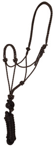 Economy Black/Tan Mountain Rope Halter and Lead