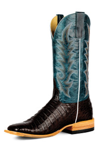 Horse Power Top Hand Men's Chocolate Caiman Belly Boot