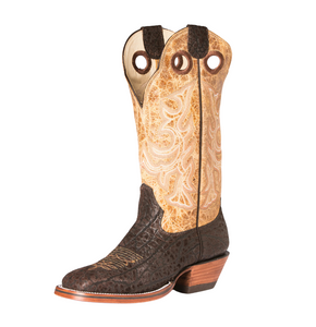 Hondo Boots Men's Brown Nubuck Bullhide Western Boots Hondo Boots Men's Brown Nubuck Bullhide Western Boots