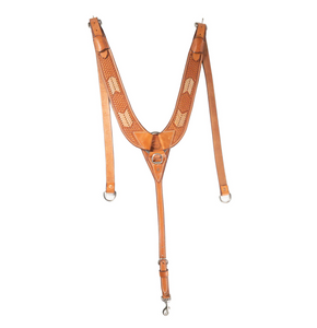 Ray's Light Oil Basket Stamped Rawhide Pulling Collar