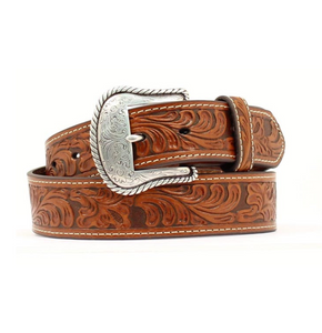Nocona Men's Tooled Leather Strap Belt Nocona Men's Tooled Leather Strap Belt