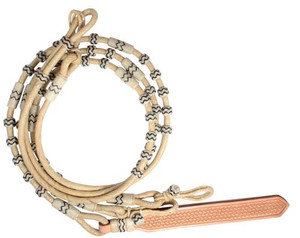 Professional's Choice Natural/Black Rawhide Romal Reins