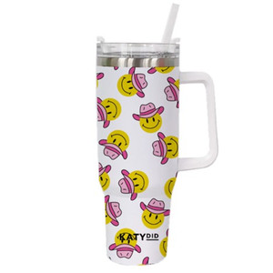 Cowboy Happy Face Travel 40oz Tumbler Cowboy Happy Face Travel 40oz Tumbler