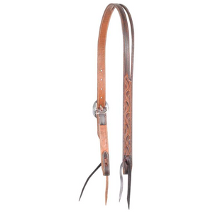 Martin Weathered Antique Ranahan Headstall with Leaf Tooling Martin Weathered Antique Ranahan Headstall with Leaf Tooling
