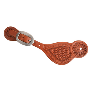 Martin Tombstone Spur Straps with San Carlos and Basket Tooling Martin Tombstone Spur Straps with San Carlos and Basket Tooling