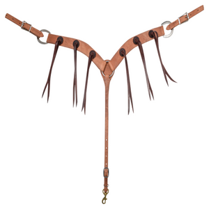 Martin 2" Harness Breastcollar with Rosettes & Strings Martin 2" Harness Breastcollar with Rosettes & Strings