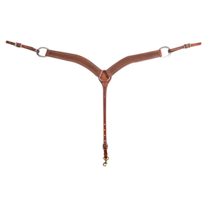 Martin 2" Weathered Antique Breastcollar with Mini Basket Tooling