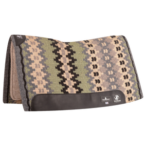 Classic Equine® Zone™ Charcoal/Sage Wool Top Saddle Pad 34 x38"