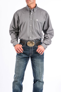 Cinch Men's Solid Gray Classic Fit Western Shirt Cinch Men's Solid Gray Classic Fit Western Shirt