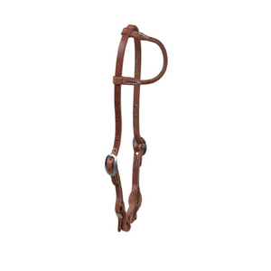 Harness Leather Quick Change Sliding Rolled Ear Headstall Harness Leather Quick Change Sliding Rolled Ear Headstall