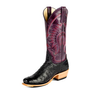 Macie Bean Top Hand Women's Black Full Quill Ostrich Cutter Toe Boots Macie Bean Top Hand Women's Black Full Quill Ostrich Cutter Toe Boots