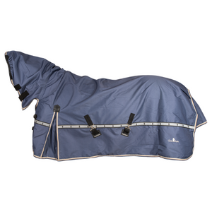Classic Equine Dusty Blue Hooded Windbreaker Turnout Sheet Classic Equine Dusty Blue Hooded Windbreaker Turnout Sheet