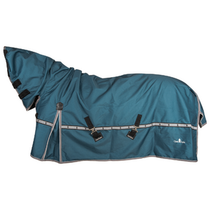 Classic Equine Dark Teal Hooded Windbreaker Turnout Sheet Classic Equine Dark Teal Hooded Windbreaker Turnout Sheet