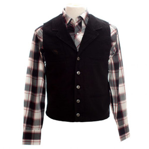 Wyoming Traders Men's Black Bronco Canvas Vest Wyoming Traders Men's Black Bronco Canvas Vest