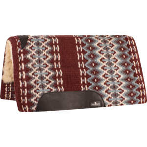 Classic Equine SensorFlex Burgundy 3/4" Thick Wool Straight Top Saddle Pad Classic Equine SensorFlex Burgundy 3/4" Thick Wool Straight Top Saddle Pad