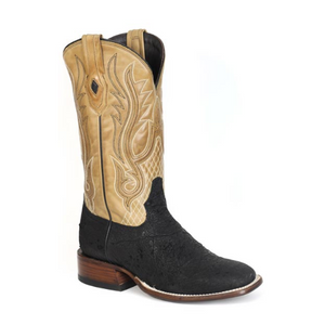 Stetson Men's Thunder Black Elephant Square Toe Boots Stetson Men's Thunder Black Elephant Square Toe Boots