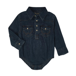 Wrangler Baby Boy Long Sleeve Denim Bodysuit
