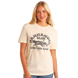 Panhandle Slim Women's Natural Retro Print Graphic Tee Panhandle Slim Women's Natural Retro Print Graphic Tee