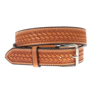 Texas Saddlery Natural Basket Genuine Leather Belt Texas Saddlery Natural Basket Genuine Leather Belt