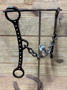 Jodi Hinson Floating Port Chain Bars Flat Shank Reversed Gag