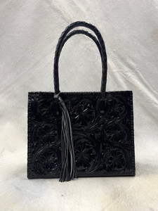 Marcos Black and Pink Interior Handbag