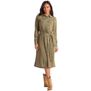 Panhandle Slim Women's Olive Print Snap Dress Panhandle Slim Women's Olive Print Snap Dress