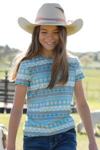 Cruel Girl's Light Blue Short Sleeve Printed Tee Cruel Girl's Light Blue Short Sleeve Printed Tee