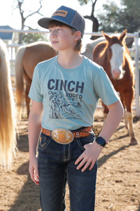 Cinch Boy's Green Bulldogger Rodeo Tee