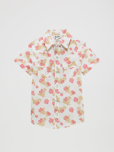 Wrangler Girl's Floral Boots Western Short Sleeve Snap Shirt Wrangler Girl's Floral Boots Western Short Sleeve Snap Shirt