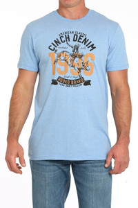 Cinch Men's Light Blue Rodeo Brand Tee