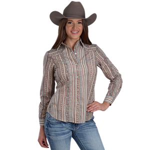 Roper Women's Retro Piped Fancy Yoke Snap Western Shirt Roper Women's Retro Piped Fancy Yoke Snap Western Shirt