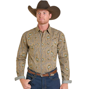 Panhandle Slim Men's Camel Print Long Sleeve Snap Shirt Panhandle Slim Men's Camel Print Long Sleeve Snap Shirt