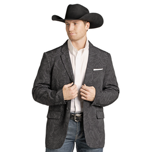 Rock & Roll Men's Black Paisley Sport Coat Rock & Roll Men's Black Paisley Sport Coat