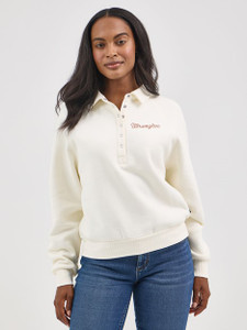 Wrangler Women's Retro® Half-Snap Logo Collared Pullover Wrangler Women's Retro® Half-Snap Logo Collared Pullover