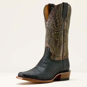 Ariat Men's Black Bison Futurity Platinum Narrow Cutter Toe Cowboy Boots Ariat Men's Black Bison Futurity Platinum Narrow Cutter Toe Cowboy Boots