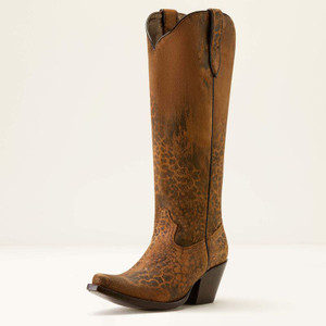 Ariat Women's Distressed Leopard Casanova X Toe Western Boots Ariat Women's Distressed Leopard Casanova X Toe Western Boots